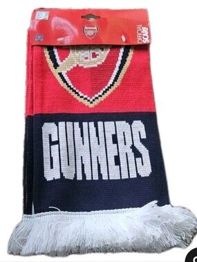 Brand New W Tag Arsenal FC Fan Scarf Gunners Crest Officially Licensed